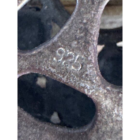 Vintage Sterling Silver Pendant With Pebble Design & 925 Stamping - Picture 5 of 7